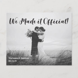 予算手書きタイポグラフィ結婚の発表