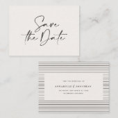 予算手書きタイポグラフィ結婚の発表 ノートカード (正面/裏面)