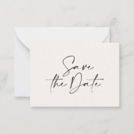 予算手書きタイポグラフィ結婚の発表 ノートカード