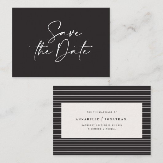 予算手書きタイポグラフィ結婚の発表 ノートカード (正面/裏面)