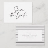 予算手書きタイポグラフィ結婚の発表 ノートカード (正面/裏面)