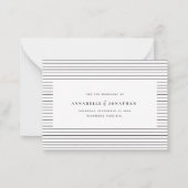 予算手書きタイポグラフィ結婚の発表 ノートカード (裏面)