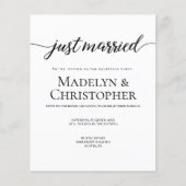 予算披露宴のみ結婚の写真たった今結婚しました チラシ (正面)