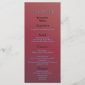 予算披露宴アーストーン赤素晴らし値Fab メニュー (裏面)