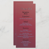 予算披露宴アーストーン赤素晴らし値Fab メニュー (正面/裏面)