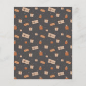 予算抽象芸術クリスマスツリーフォトホリデーカード (裏面)