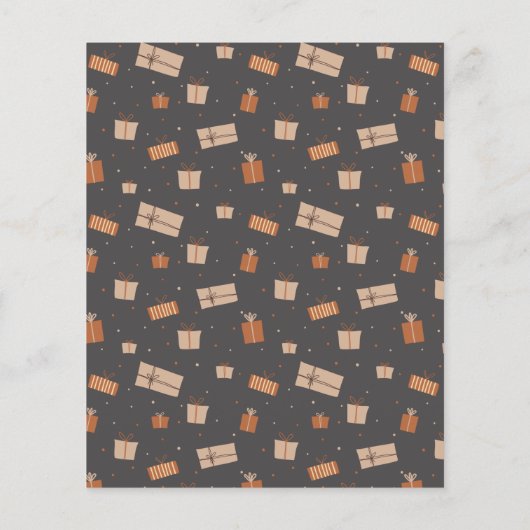 予算抽象芸術クリスマスツリーフォトホリデーカード (裏面)