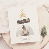 予算抽象芸術クリスマスツリーフォトホリデーカード