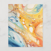 予算抽象芸術シーウェーブズビーチ結婚式招待状 (裏面)