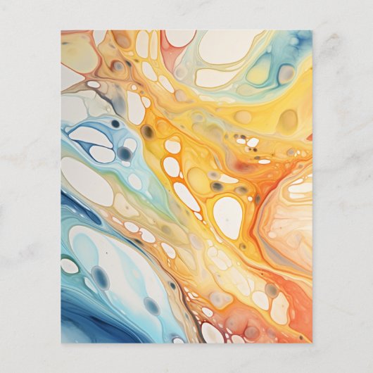 予算抽象芸術シーウェーブズビーチ結婚式招待状 (裏面)