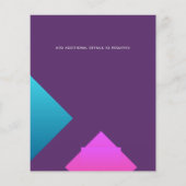 予算抽象芸術ターコイズピンクの結婚式の招待 (裏面)