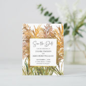 予算抽象芸術パンパスグラスウェディング日付を保存 (スタンド正面)