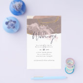 予算抽象芸術メルロとマスタードの結婚式の招待 チラシ (シングル)