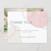 予算抽象芸術図形結婚写真の感謝 (正面/裏面)