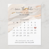 予算抽象芸術日付カレンダーフライヤーの保存 (正面)