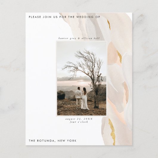 予算抽象芸術結婚写真の招待 (正面)