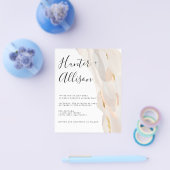 予算抽象芸術結婚式招待状チラシ チラシ (シングル)