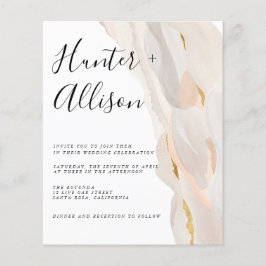 予算抽象芸術結婚式招待状