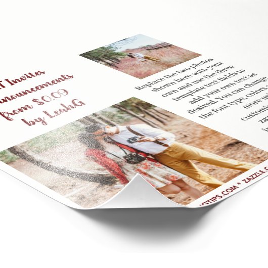 予算招待状発表写真を保存 フォトプリント            (角)