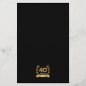 予算招待状'40年の素晴らしさ'ブラック チラシ (裏面)