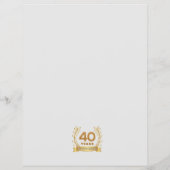 予算招待状'40年の素晴らしさ' チラシ (裏面)