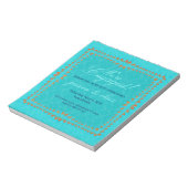 予算招待状 |ブルーダマスク ノートパッド (回転)
