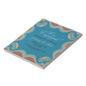 予算招待状 |レースモダン婚約 ノートパッド (回転)