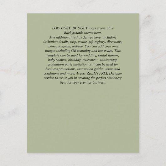 予算招待状 – 任意のイベント-秋カボチャ (裏面)