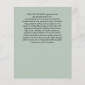 予算招待状 – 任意のイベント- SAGE抽象芸術 (裏面)