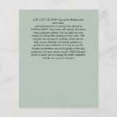 予算招待状 – 任意のイベント- SAGE抽象芸術 (裏面)