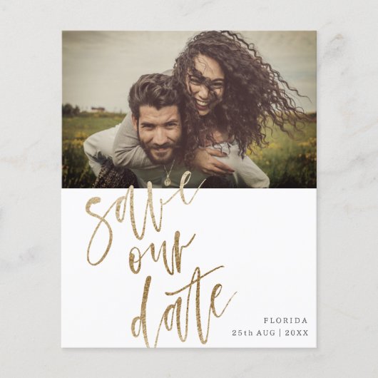 予算救日付金ゴールド書フェイクと写真 (正面)