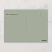 予算救日Sage金ゴールドグリッター結婚 ポストカード (裏面)