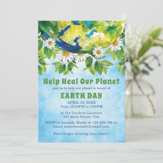 予算救済で地球の日のクリーンアップを癒す 招待状 (スタンド正面)