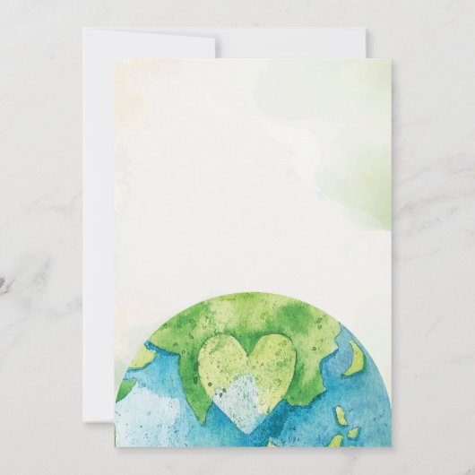 予算救済救地球の日のクリーンアップ 招待状 (裏面)