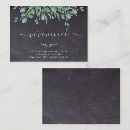 予算教書ユーカリ引越し発表 ノートカード (正面/裏面)