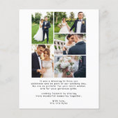 予算数々のモダンシンプルの結婚写真感謝していは (裏面)