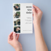 予算数々の写真コラージュ結婚式の日付を保存 チラシ (ハンドル)