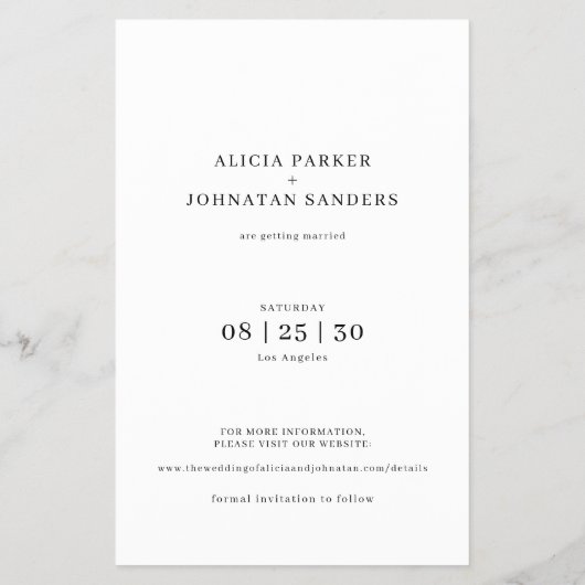 予算数々の写真コラージュ結婚式の日付を保存 チラシ (裏面)