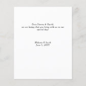 予算数々の写真結婚のサンキューカード (裏面)