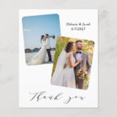 予算数々の写真結婚のサンキューカード (正面)