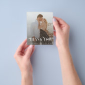 予算数々の写真集結婚のサンキューカード チラシ (手)