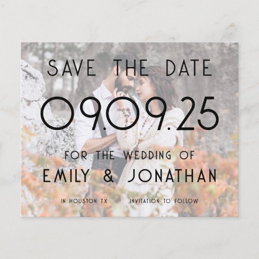 予算文字フォトオーバーレイウェディング日付の保存 (正面)