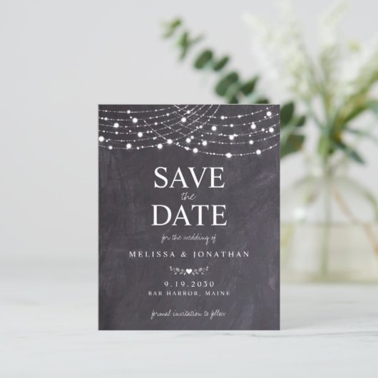 予算文字列ライトウェディング日付の保存石板 (スタンド正面)