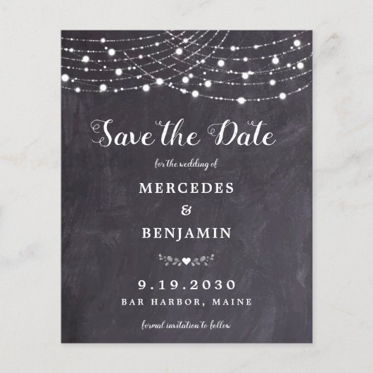 予算文字列ライトウェディング日付ポストカーを保存 (正面)