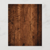 予算文字列ライトウッド素朴結婚式招待状 (裏面)