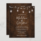 予算文字列ライトメイソン素朴ジャー結婚ウッド (正面/裏面)