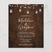 予算文字列ライトメイソン素朴ジャー結婚ウッド (正面)