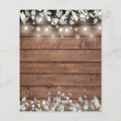 予算文字列ライト薄紫素朴結婚式の招待 (裏面)