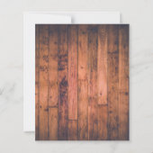 予算文字列素朴ライツウー結婚式招待状 (裏面)