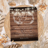 予算文字列素朴ライト秋の結婚式招待状